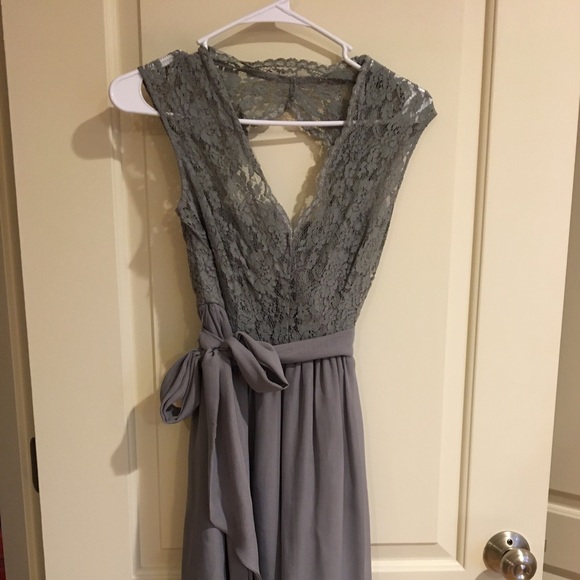 Cute Gray Keyhole Back Bridesmaid/Cocktail Dress! - Picture 1 of 4
